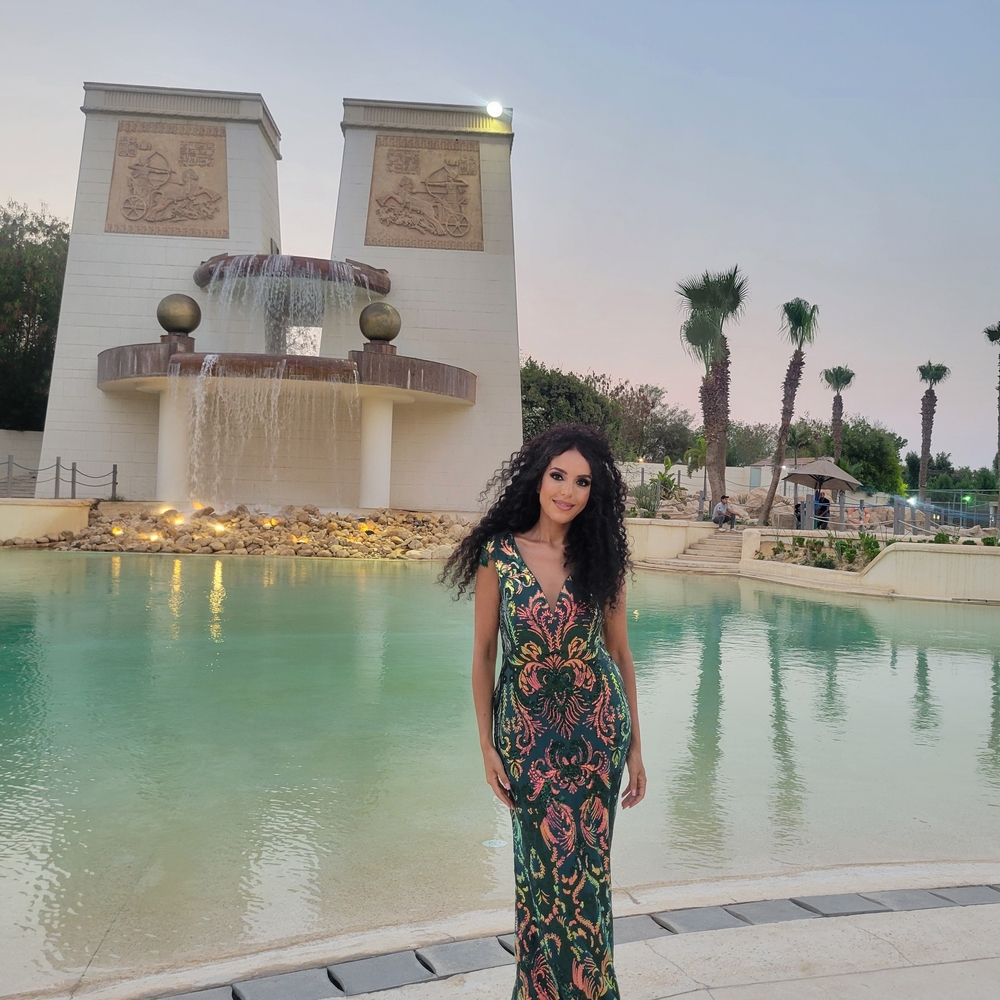 Elegant Green Floral Dress
